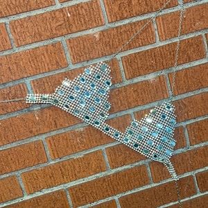 Gem covered glittery bra lingerie dancing